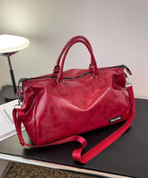 Green Large Capacity Faux Leather Tote Handbag YR039